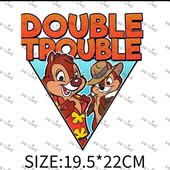 Chip & Dale Iron On Transfer - Picture 1 of 1